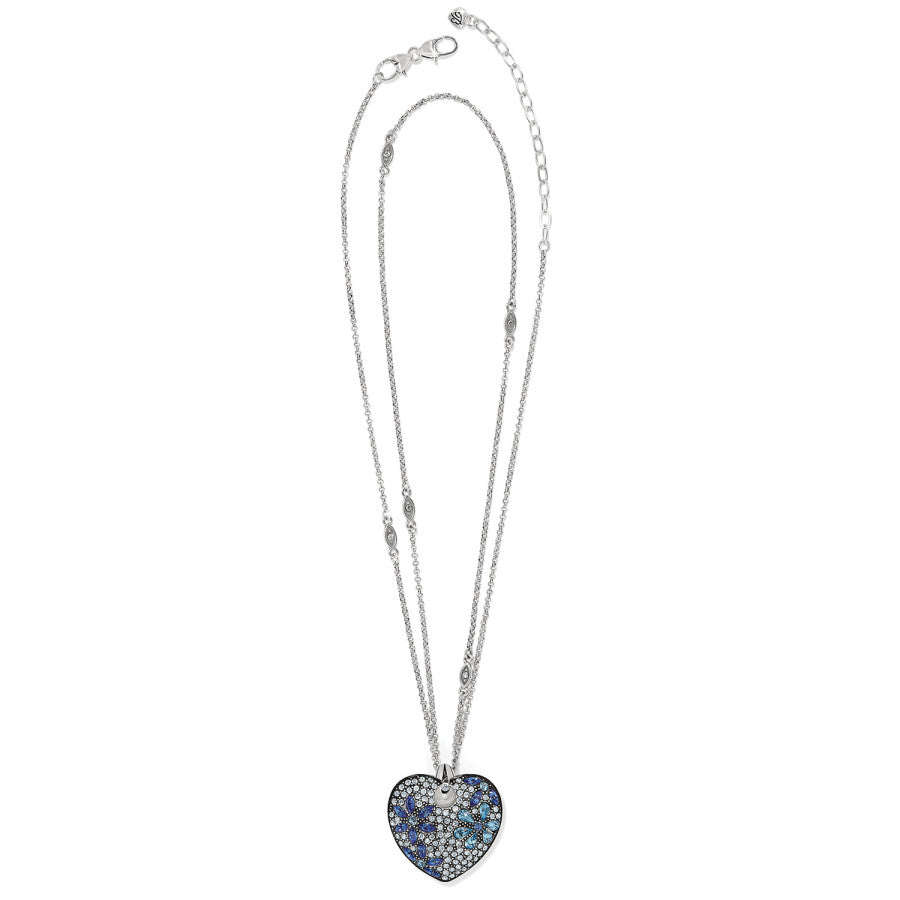 Garden Of Love Heart Convertible Necklace silver-blue 3