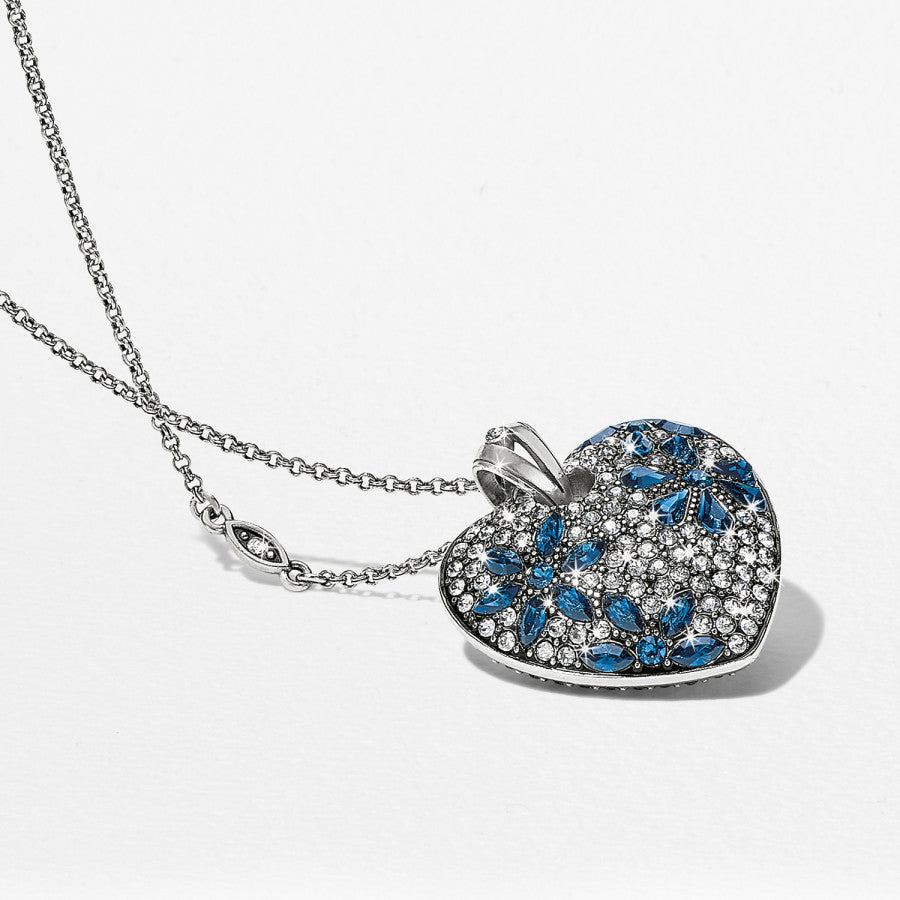 Garden Of Love Heart Convertible Necklace silver-blue 2