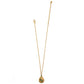 Brighton gold-plated pendant necklace with teardrop charm featuring enamel floral design and crystal accents on a white background