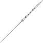 Brighton silver-plated hair stick with ornate decorative patterned top and tapered pointed shaft on a white background