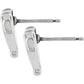Brighton silver-plated stud earrings with polished elongated drop design and post backs on a white background