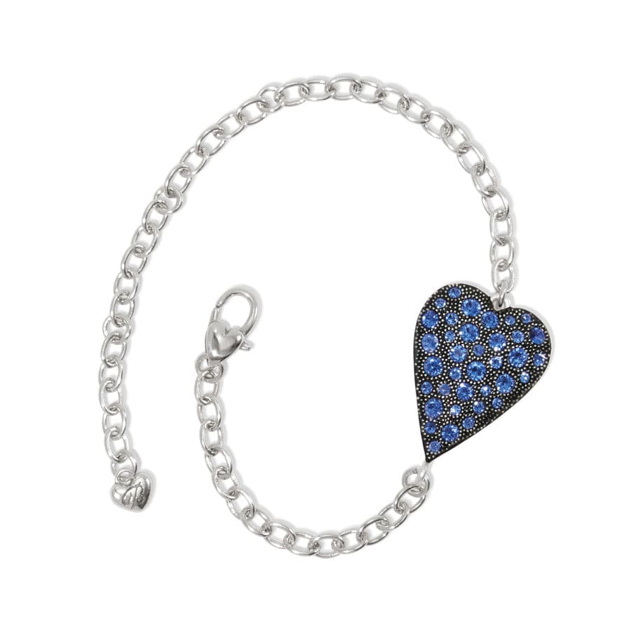Glisten Heart Bracelet silver-blue 2