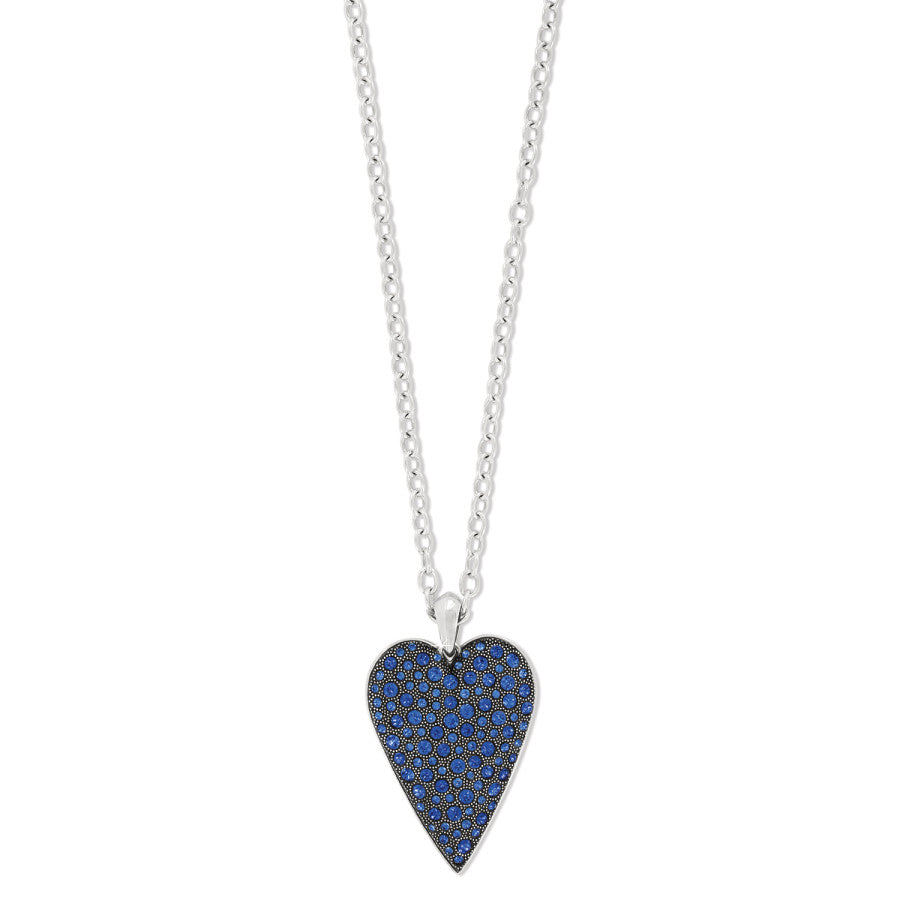 Glisten Heart Convertible Necklace silver-blue 1