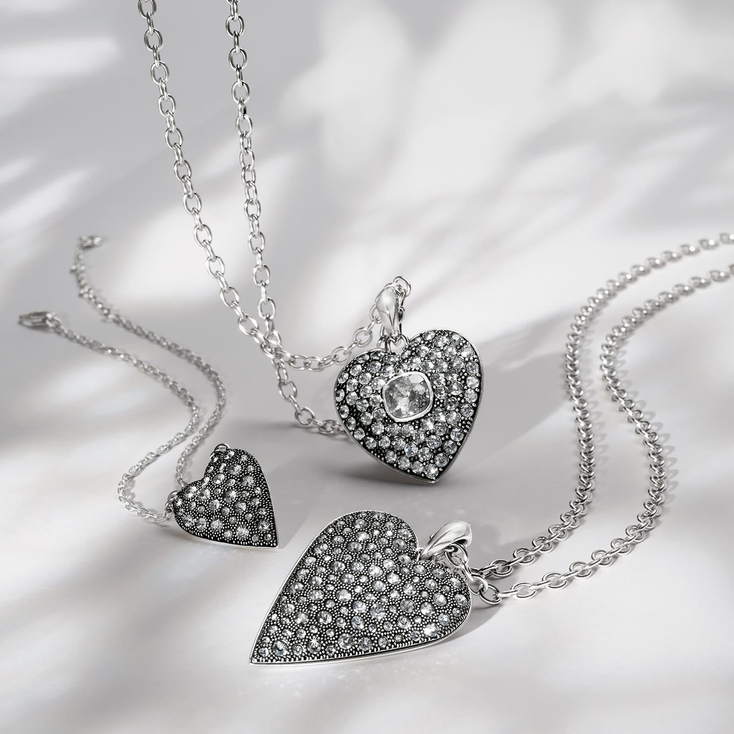 Glisten Heart Convertible Necklace silver 4