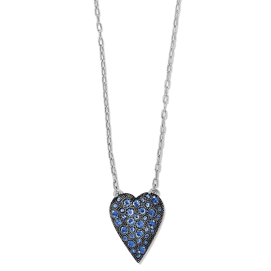 Glisten Heart Petite Necklace silver-blue 4
