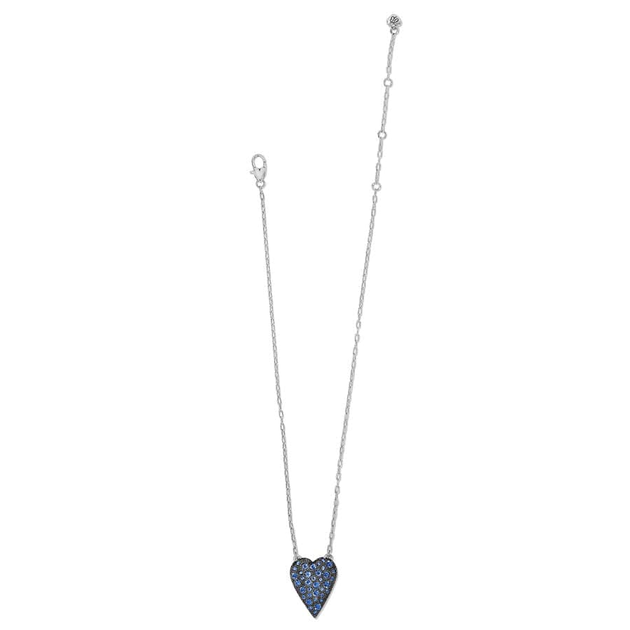 Glisten Heart Petite Necklace silver-blue 6
