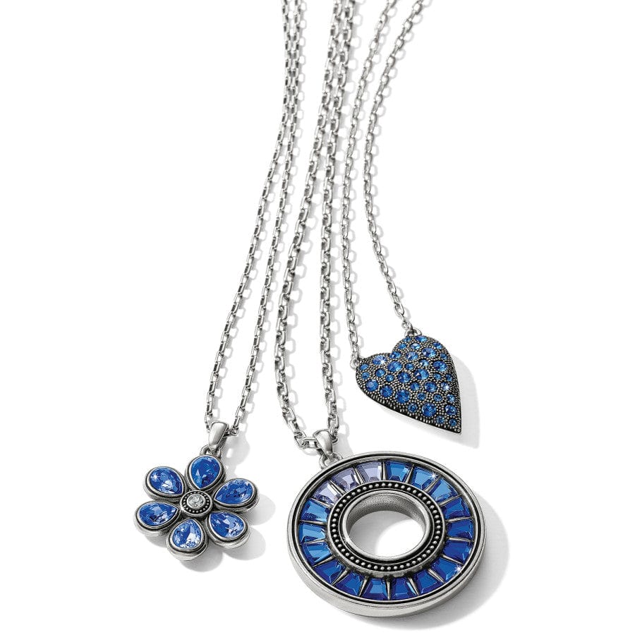 Glisten Heart Petite Necklace silver-blue 7