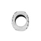 Brighton spacer charm shown from the side with silver-plated finish and crystal accents on a white background