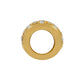 Brighton ring shown from the side with domed gold-tone band and crystal pavé top on a white background