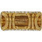 Brighton gold-tone tube spacer bead with cutout window design and crystal-lined edges on a white background