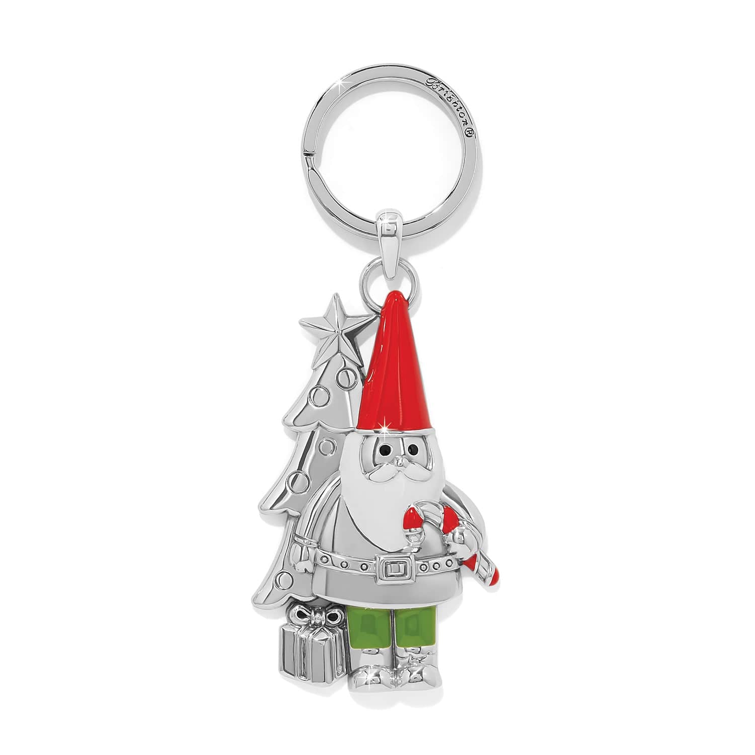 Gnome Christmas Key Fob silver-multi 1