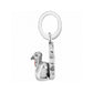 Brighton camel charm with silver-plated finish and red enamel mouth detail, attached to ring on a white background