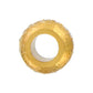 Brighton spacer charm bead with gold-plated hammered texture and crystal accents shown from the side on a white background