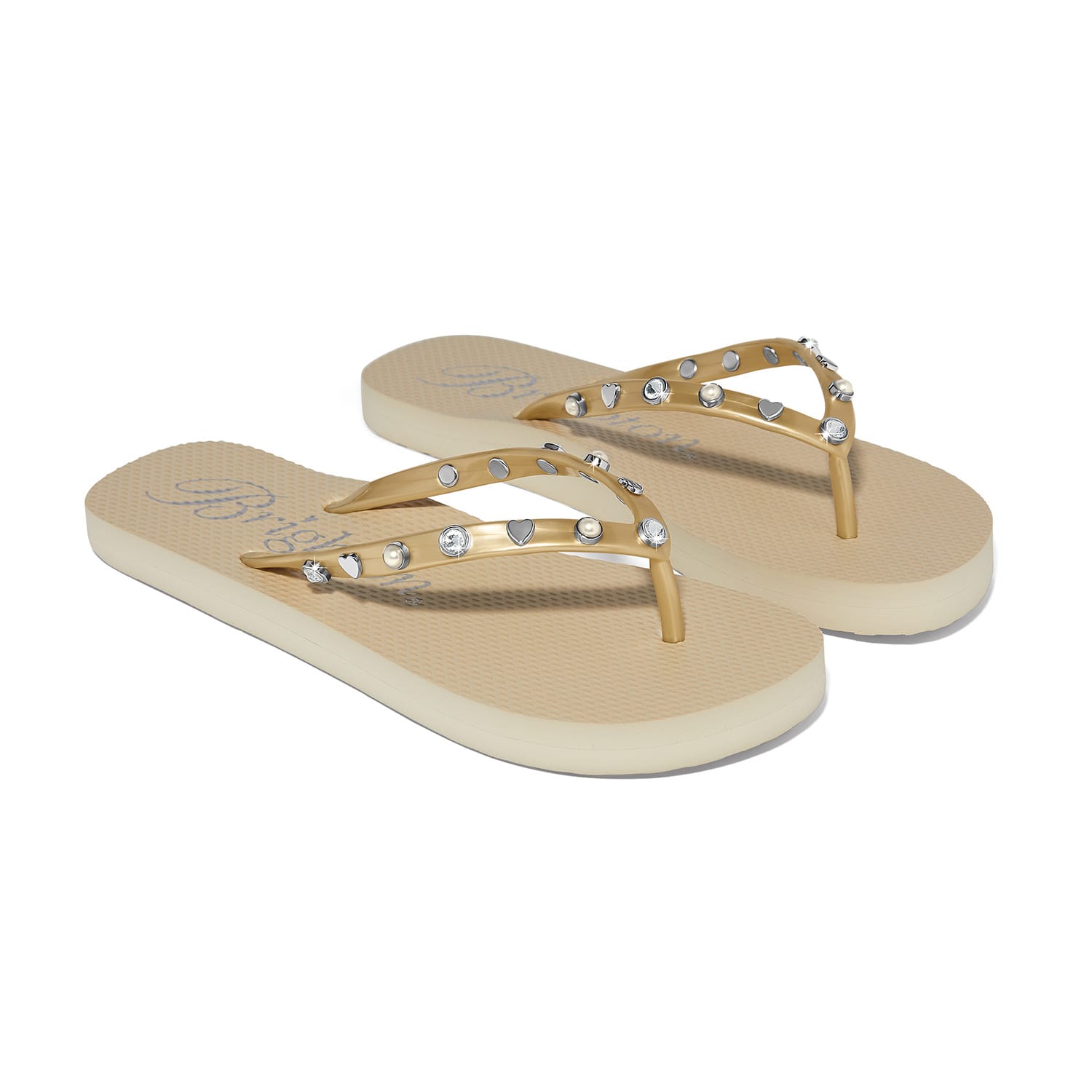 Golden Flat Flip Flops gold 2