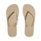 Golden Flat Flip Flops