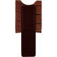 Brighton leather case with brown croc-embossed panel and smooth dark brown stitched center flap on a white background