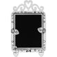 Brighton silver-plated picture frame with heart cutouts, scrollwork detail, and ornate crown top on a white background