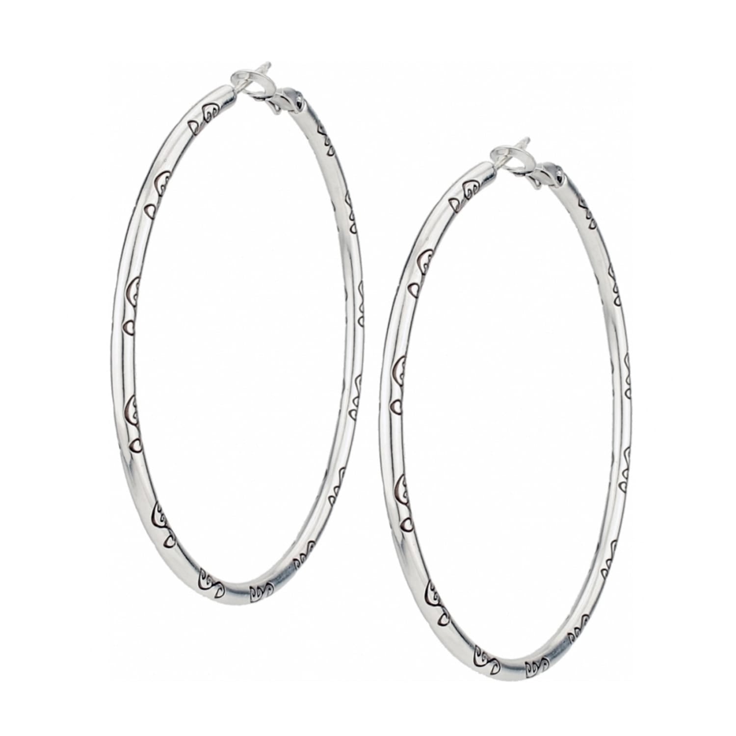 Grande Hoop Charm Earrings silver 3