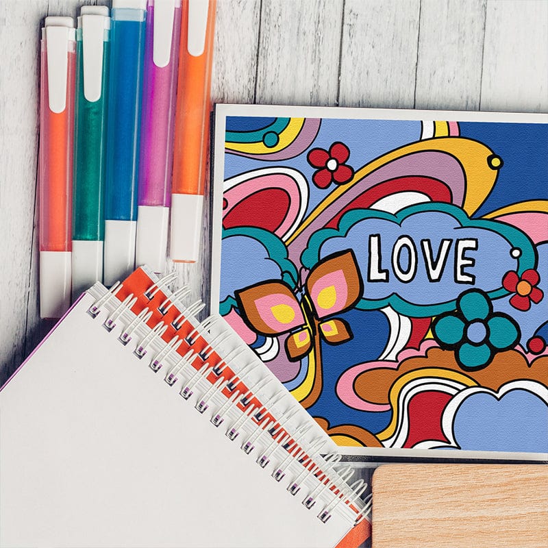 Image of sketchbooks and the featured design