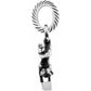 Brighton charm with silver-plated climbing figure suspended from a twisted rope-style ring on a white background