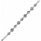 Brighton silver-plated bracelet with round beaded medallion links and lobster clasp on a white background