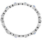 Brighton bangle bracelet shown from the side with silver-plated textured band and blue crystal accents on a white background