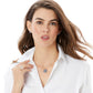 Model wearing a Brighton silver-plated pendant necklace with blue and crystal accents and coordinating Brighton accessories