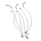 Brighton pendant necklaces with crystal, blue enamel, and silver-plated accents on a white background