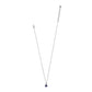 Brighton silver-plated pendant necklace with round purple crystal drop and lobster clasp on a white background