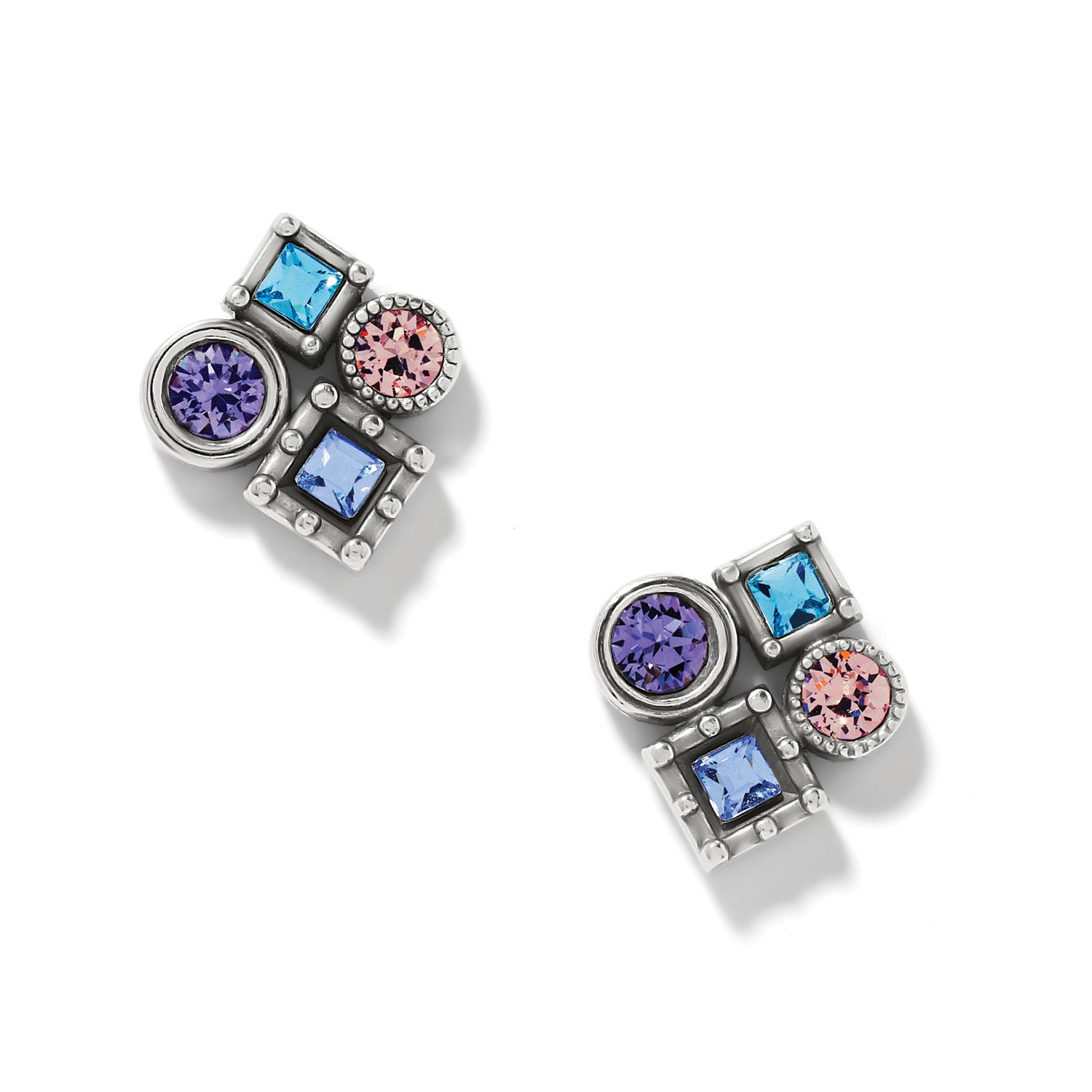 Halo Nova Cluster Post Earrings silver-multi 1