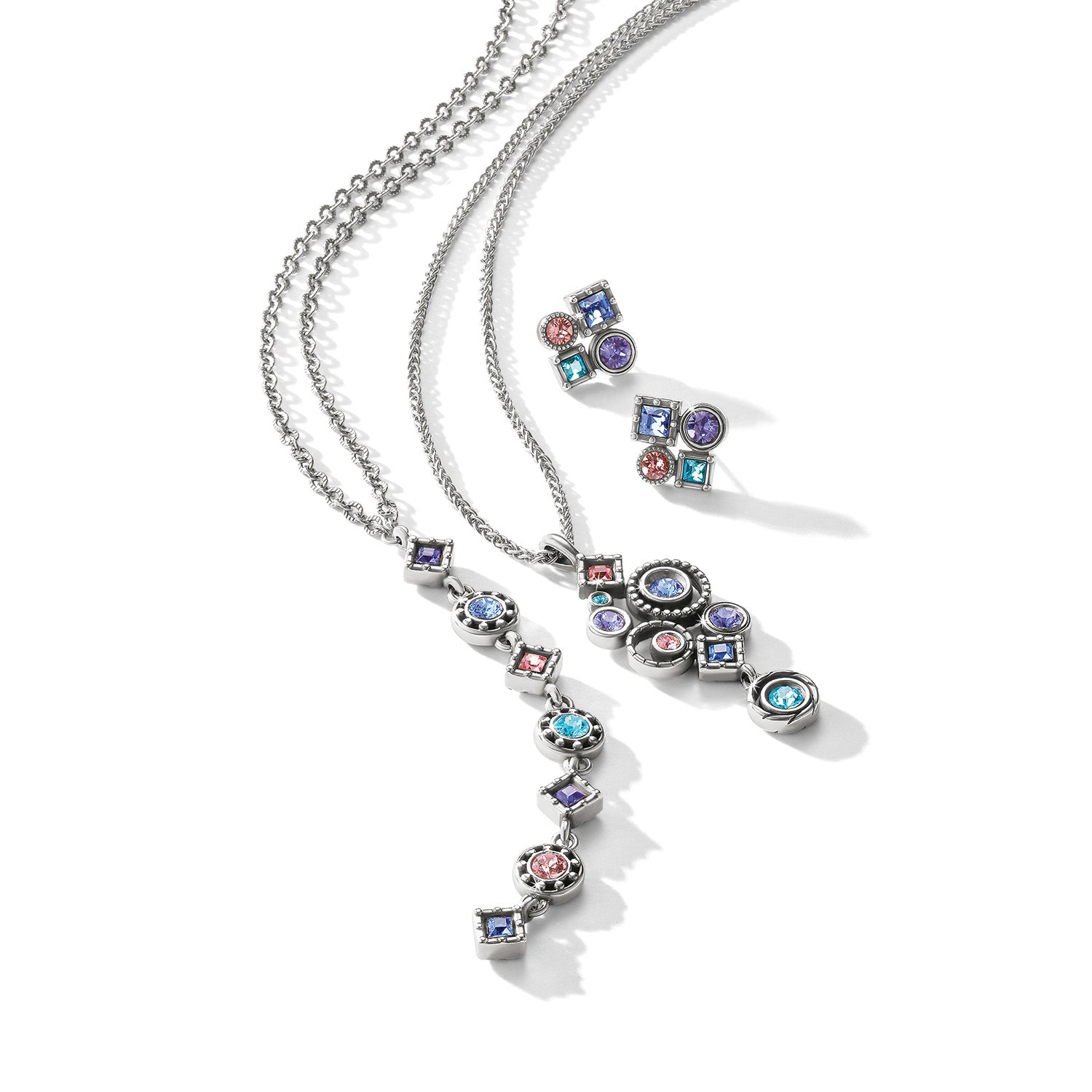 Halo Nova Cluster Post Earrings silver-multi 3