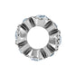 Brighton silver-plated spacer bead shown from the side with light blue crystal accents on a white background