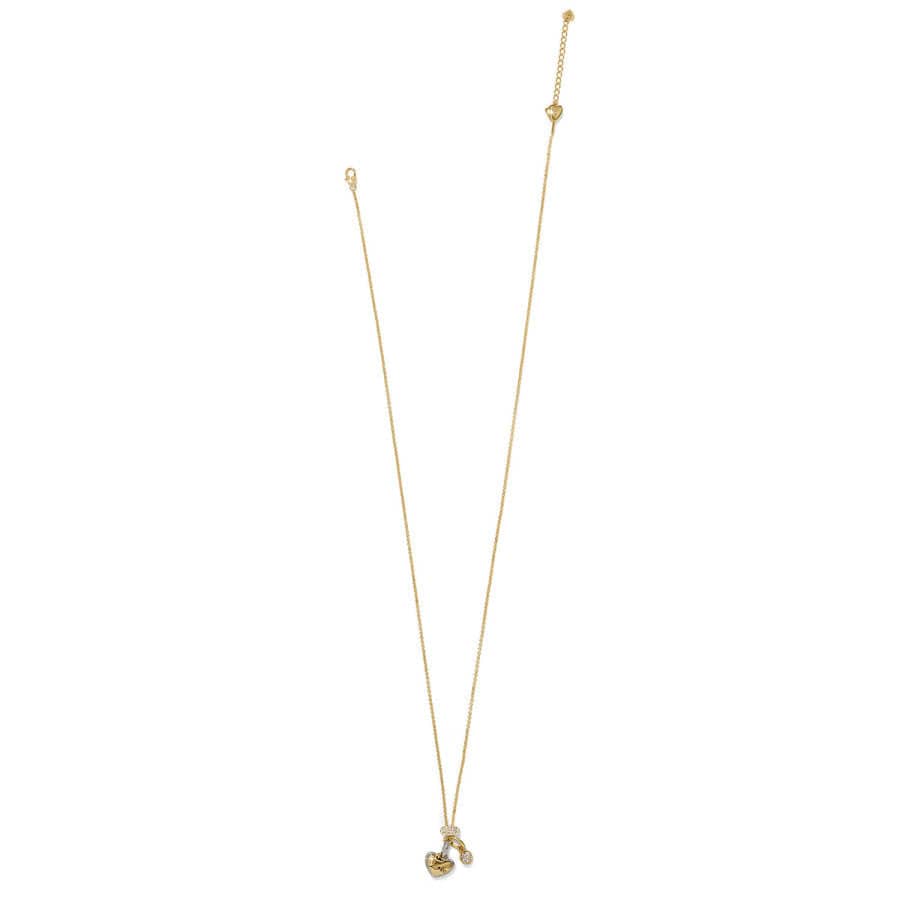Heart of Gold Charm Necklace silver-gold 2
