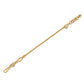 Heart Slide Bracelet in gold laid flat on a white background showing the heart design