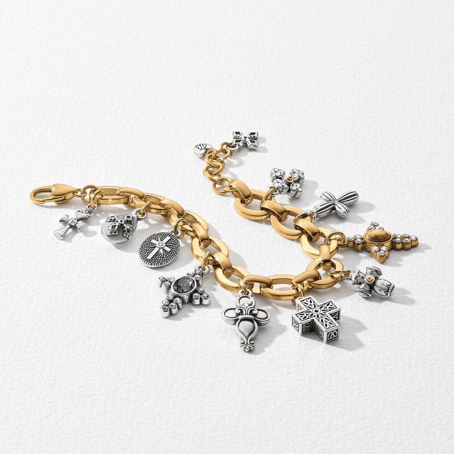 Heavenly Cross Charm Bracelet silver-gold 2