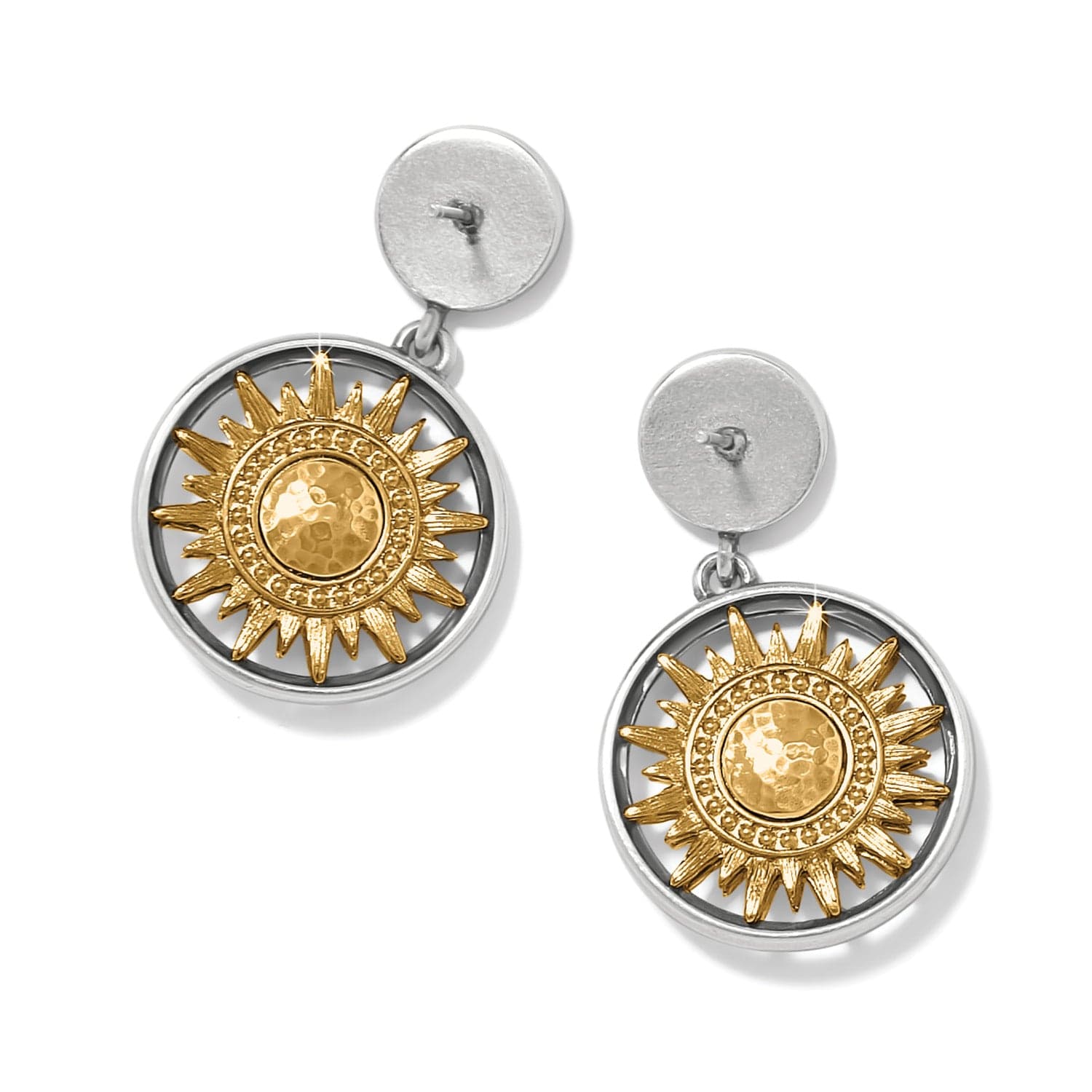Helios Post Drop Earrings silver-gold 2