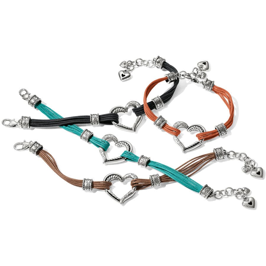 Heritage Heart Bracelet silver-teal 11