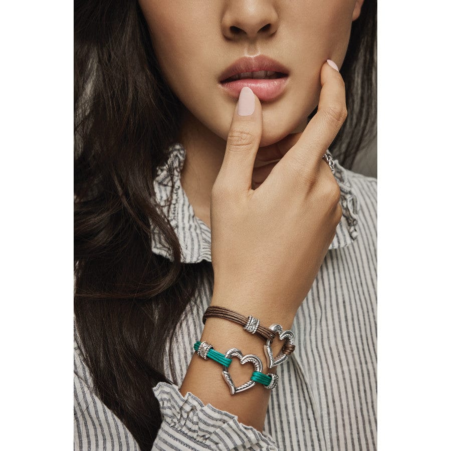 Heritage Heart Bracelet silver-teal 12