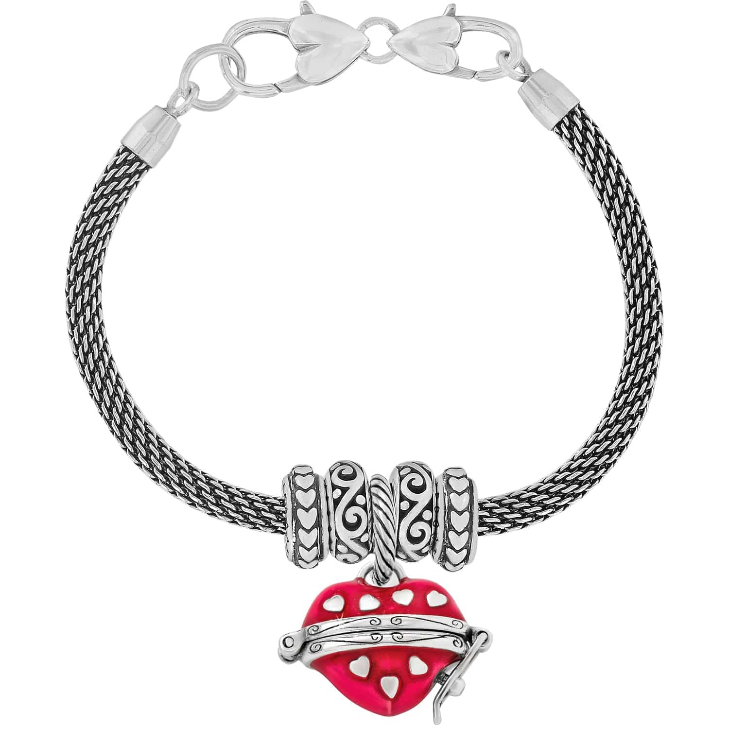 Hidden Hearts Charm Bracelet silver-red 1