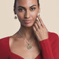 Model wearing Holiday Joy French Wire Earrings & Necklace