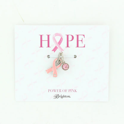 Hope Pink Ribbon Charm Card