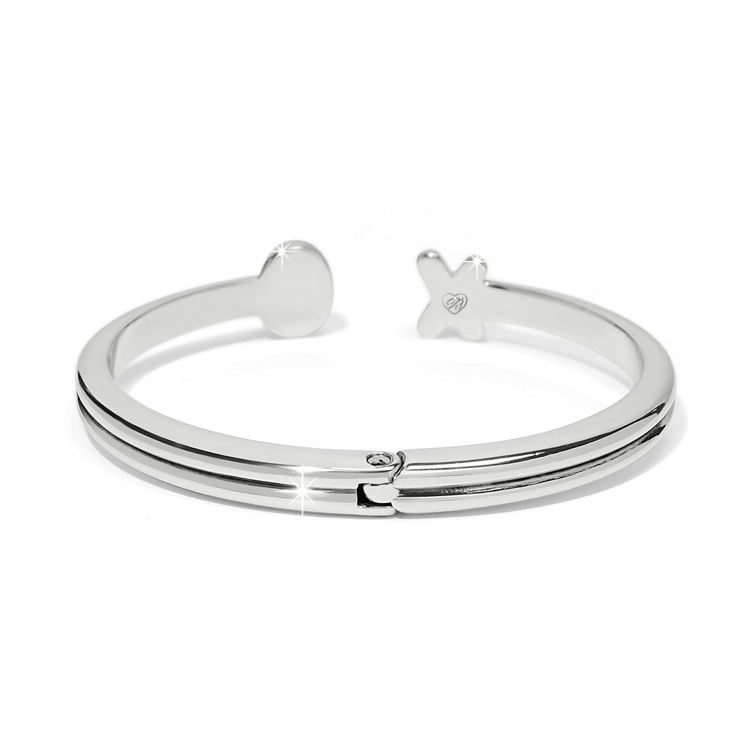 Hugs & Kisses Open Hinged Bangle silver 2