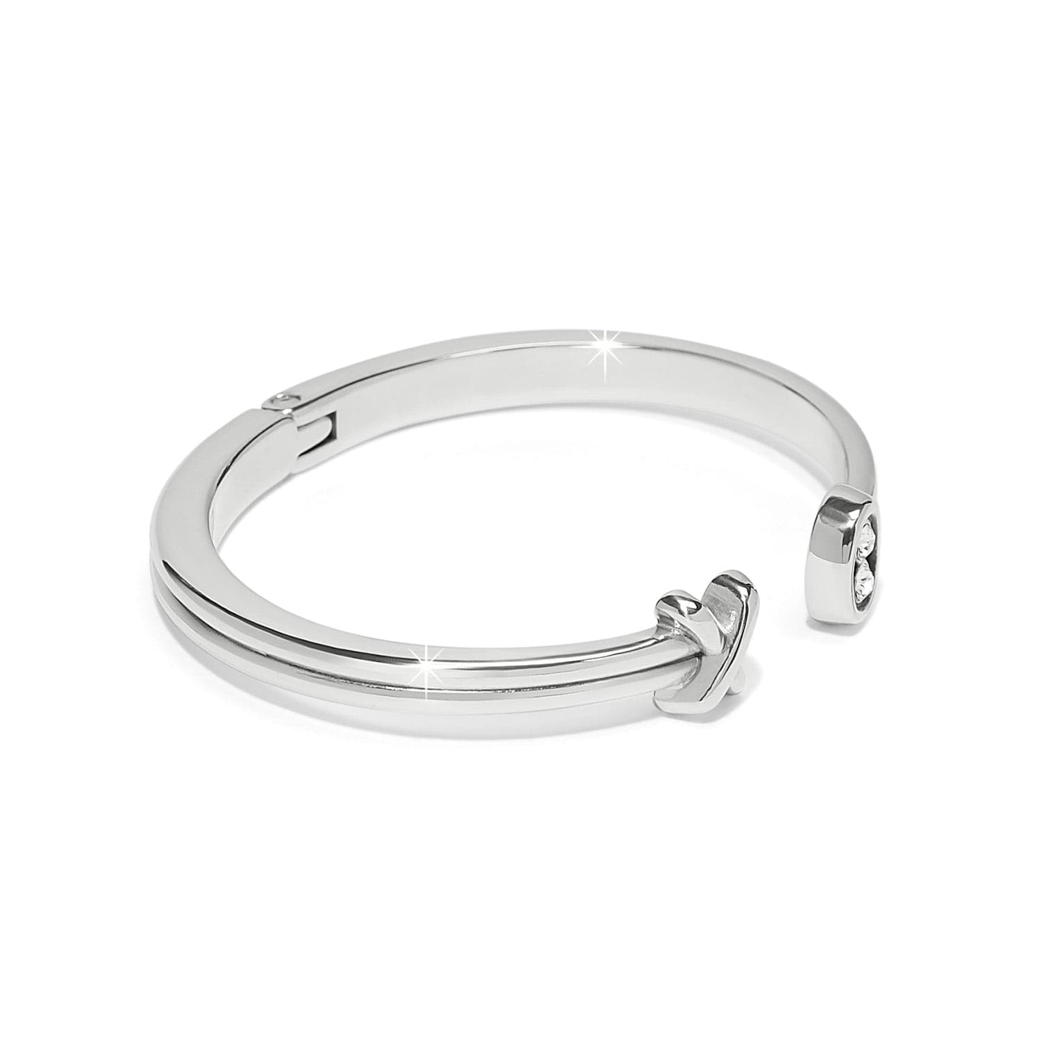 Hugs & Kisses Open Hinged Bangle silver 3