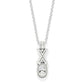 Brighton XO pendant necklace with silver-plated chain and stacked X and O charm design on a white background