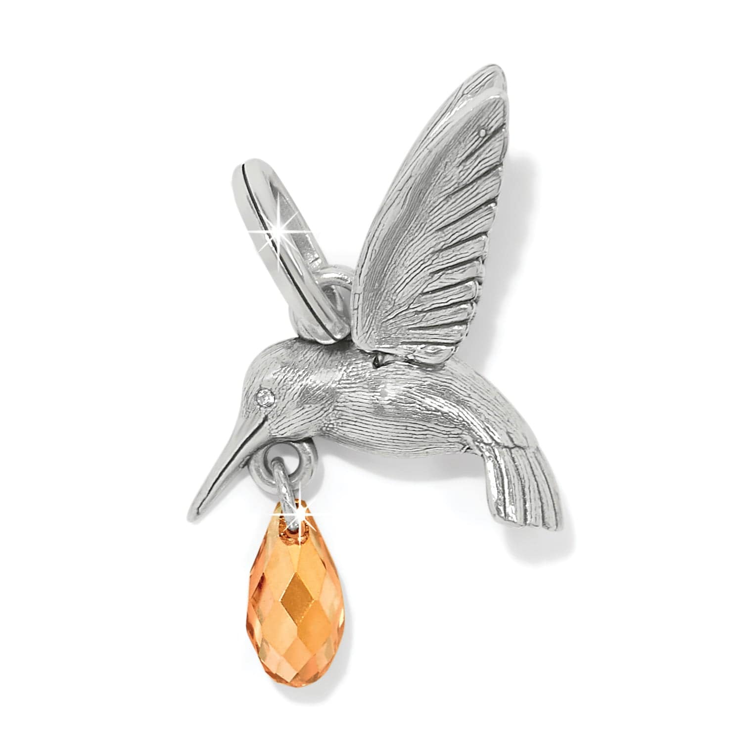 Hummingbird Charm silver-yellow 2