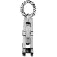Brighton pendant shown from the side with silver-plated rope-textured bail and rectangular link detail on a white background