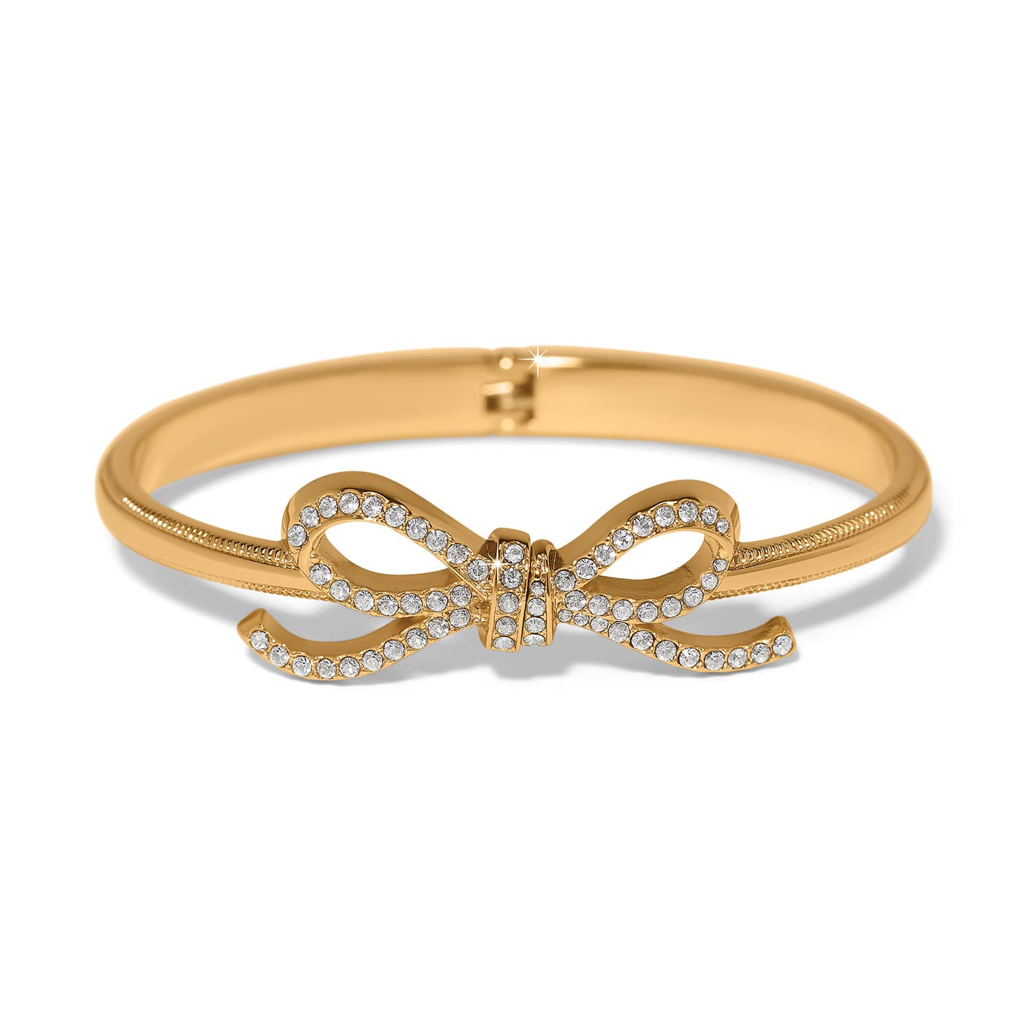 Illumina Bow Hinged Bangle gold 1