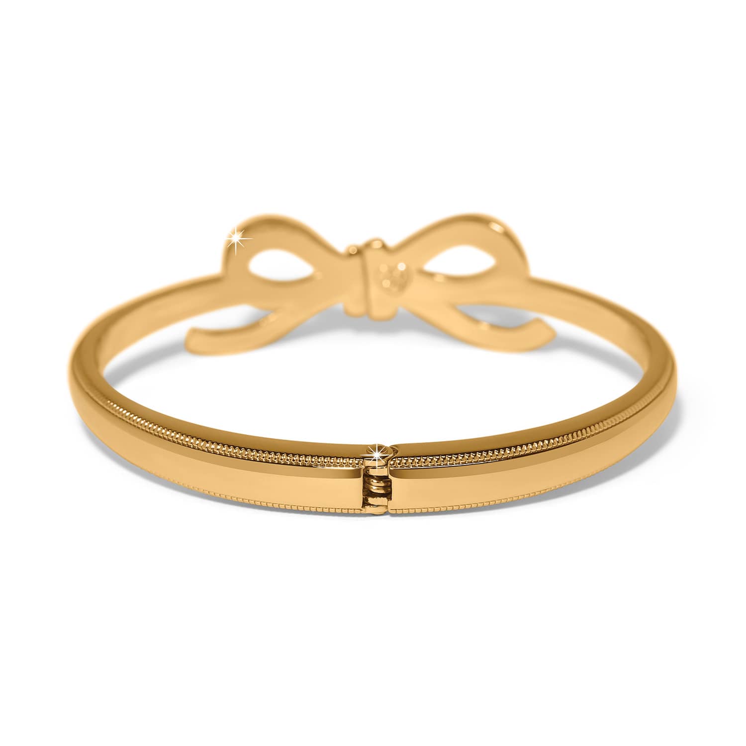 Illumina Bow Hinged Bangle gold 2