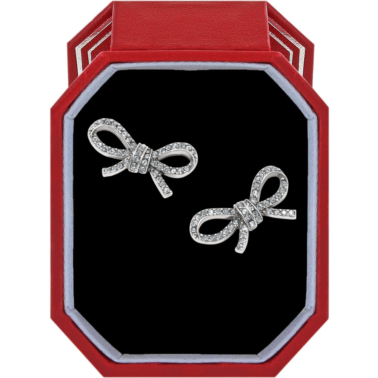 Illumina Bow Post Earrings Gift Box silver 1