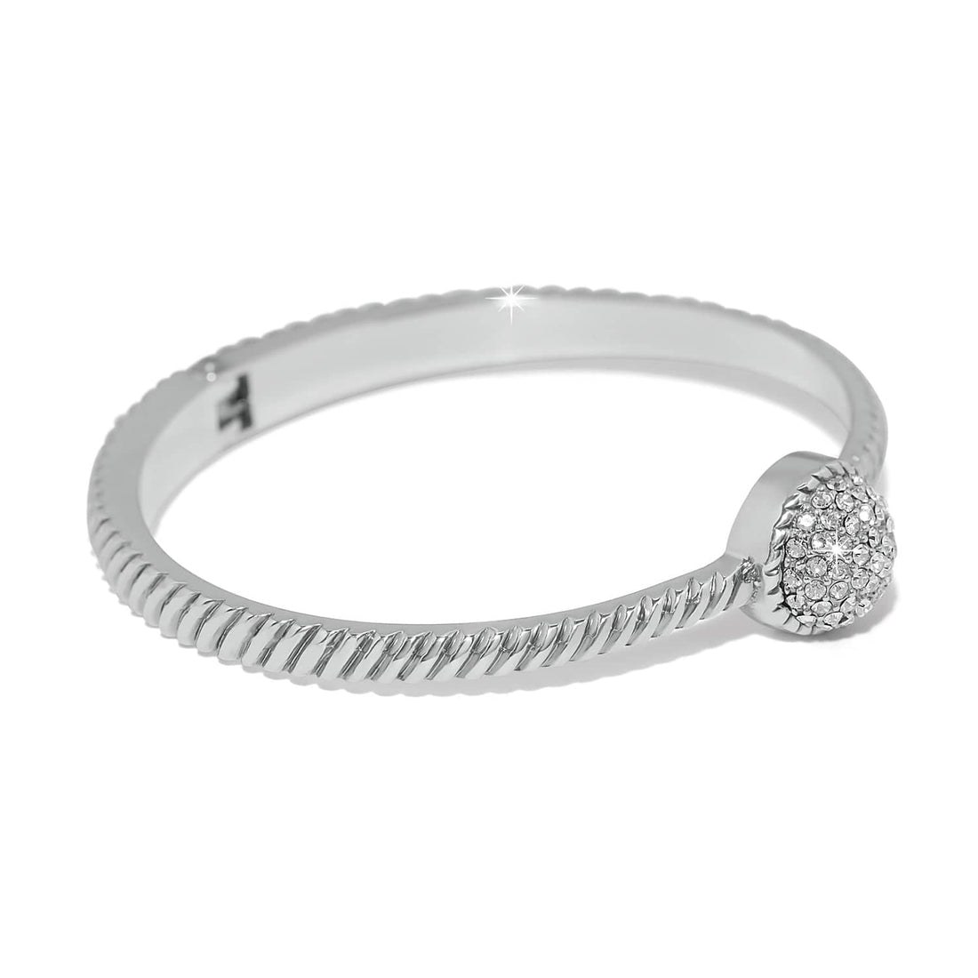 Cascade Lumina Hinged Bangle, Silver